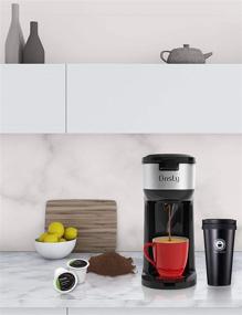 img 3 attached to ☕ Dnsly Single Serve Coffee Maker with Travel Mug, 2-in-1 Capsule Pod & Ground Coffee, BPA Free, Adjustable Strength (6oz to 14oz), Self-Cleaning Function