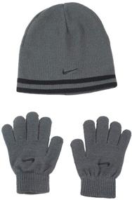 img 1 attached to 🧣 Stay Warm and Stylish with the Nike Boys' Reversible Beanie and Glove Set