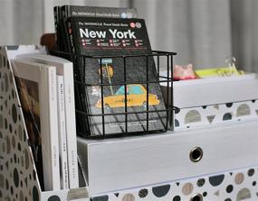 img 3 attached to 📦 SLPR Wire Storage Basket Set (3-Pack, Black) - Stylish Decorative Metal Baskets for Efficient Organization