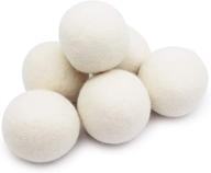 🌿 ecojeannie wb0006-6 pk wool dryer balls: premium xl organic eco-friendly natural unscented non-toxic felt laundry balls, anti-static, chemical free fabric softener, 100% natural new zealand wool logo