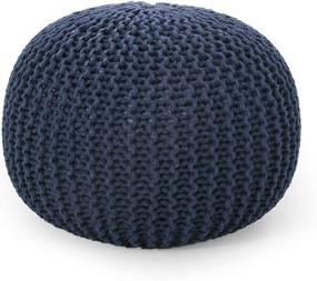 img 4 attached to 🔵 Stylish Navy Blue Pouf by Christopher Knight Home for Ultimate Comfort and Versatility