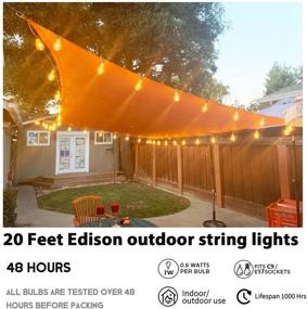 img 2 attached to 🌼 Afirst LED Outdoor Edison Lights – Waterproof Patio String Lights for Party Wedding Backyard – 20FT with 22 Connectable Bulbs