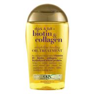 💆 ogx масло для лечения волос biotin & collagen без веса - плотное волосы, 3,3 жидк. унц. логотип