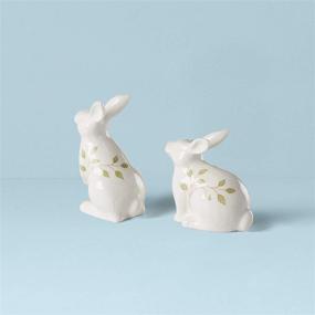 img 2 attached to 🐇 Lenox Butterfly Meadow Bunny Salt & Pepper Set 0.50 LB - Vibrant Multi-Colored Design