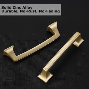 img 3 attached to 10Pack Gold Drawer Pulls: Elegant Brushed Gold Cabinet Handles by Haidms - 5inch Brass Vintage Pulls for Solid Kitchen and Square Dressers