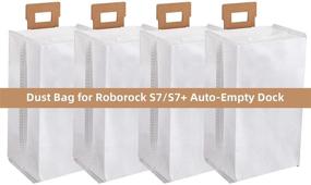 img 3 attached to 🧹 Dust Bag for Roborock S7 / S7+ Auto-Empty Dock Vacuum Cleaner - Large 3L Capacity Xiaomi Roborock S7 / S7+ Replacement Parts Set (4 PACK) - Factory Accessory Source