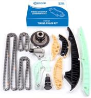 eccpp timing chain kit with tensioner, guide rail & oil pump chain - compatible with audi a3 a4 a5 a6 tt quattro vw beetle gti jetta 2.0l logo