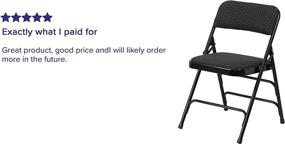 img 1 attached to 💺 Versatile and Durable Black Patterned Folding Chair: Flash Furniture HERCULES Series with Curved Triple Bracing and Double Hinge Design