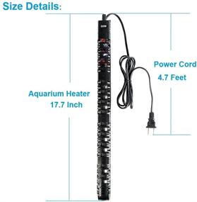 img 1 attached to Soyon Submersible Aquarium Heater - Adjustable Temperature 100W, 200W, 300W, 500W - Ideal for Fish Tanks 10 Gallon to 100 Gallon - Efficient Water Heater