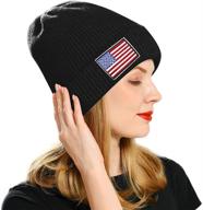 🧢 warm beanie hats for men and women – yk-hat cuffed american flag winter beanies logo