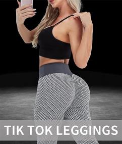 img 1 attached to 🍑 Boost Your Booty with TIK Tok Leggings: Workout, Yoga & Running Tights for Women