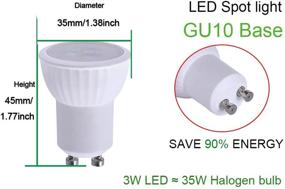 img 2 attached to MR11 GU10 35Mm Mini LED 3W Spotlight Small Bulb Replace 35W Halogen Bulb Equivalent GU10 LED Spotlight 6000K Daylight White (10Pcs Cool White 5000K-6000K)