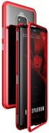 📱 huawei mate 20 pro case – kumwum slim aluminum metal bumper case with magnetic adsorption and tempered glass back cover for mate20 pro (red) logo