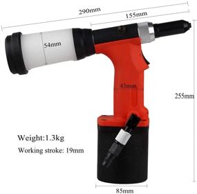 img 3 attached to 💪 SHININGEYES Мощная гидравлическая пневматическая риветницa: Профессиональный инструмент для эффективного заклепки - стиль самоприлипания