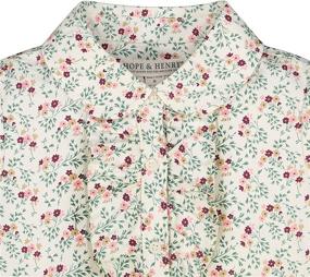 img 3 attached to 👚 Hope Henry Girls Sleeve Button Blouses: Stylish Tops & Tees for Girls