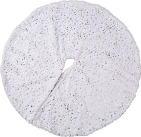 img 2 attached to Kaximd Christmas Tree Skirt 30-48 Inch, Stars & Moon White 🌲 Xmas Tree Skirts Faux Fur Luxury Embroidered for Christmas Decorations Holiday Party 906-Silver-90