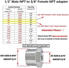 img 1 attached to 🔩 Stainless Steel Reducing Bushing by Beduan