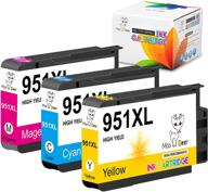 miss deer compatible ink cartridge replacement for hp officejet pro 8600 8610 8620 8630 8640 8100 8625 8615 251dw 271dw 276dw printer - 3 pack (1 cyan, 1 magenta, 1 yellow) logo