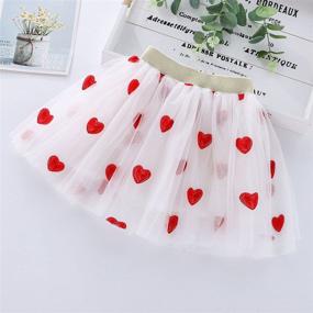 img 3 attached to 🍒 Adorable Embroidery Tulle Cherry Pineapple Hearts Girls' Clothing: Delightful Designs for Fashionable Little Ones