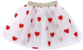 img 4 attached to 🍒 Adorable Embroidery Tulle Cherry Pineapple Hearts Girls' Clothing: Delightful Designs for Fashionable Little Ones