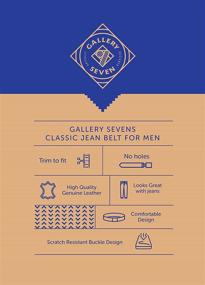 img 2 attached to 👔 Classic Casual Men's Leather Accessories for Belts by Gallery Seven