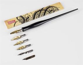 img 2 attached to ✒️ Speedball Calligraphy Pen Set - 1 Penholder with 4 Nibs and 2 Pen Tips