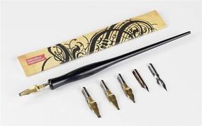 img 3 attached to ✒️ Speedball Calligraphy Pen Set - 1 Penholder with 4 Nibs and 2 Pen Tips