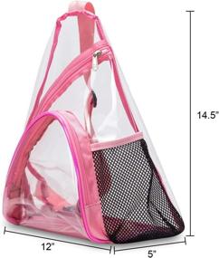 img 2 attached to Approved Transparent Crossbody Shoulder Backpack Backpacks for Casual Daypacks