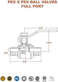 img 1 attached to Full Port Brass Valve: Durable and Reliable