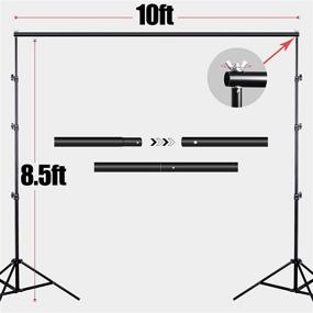 img 2 attached to AFHT 10x12 ft Green Screen Backdrop with Stand – Ultimate Kit for Impeccable Chromakey Effects