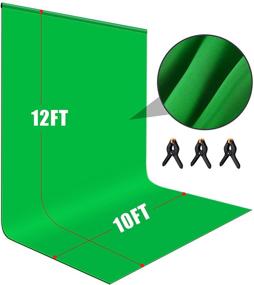 img 3 attached to AFHT 10x12 ft Green Screen Backdrop with Stand – Ultimate Kit for Impeccable Chromakey Effects