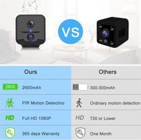 img 1 attached to 📷 Versatile Mini Spy Camera: WiFi Wireless Hidden Cam with Full HD 1080P, Night Vision & Motion Detection - Perfect for Home, Office, Car, Indoor or Outdoor Security