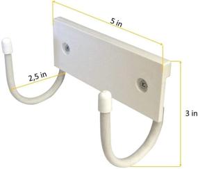 img 3 attached to Mabel Home Wall-Mounted Ironing Board Hanger and Organizer Rack for Laundry Rooms (White)