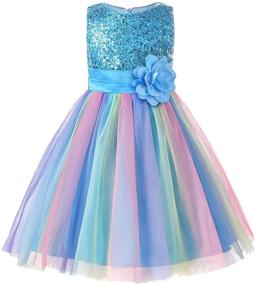 img 4 attached to 💐 Shop the Vibrant JerrisApparel Flower Rainbow Birthday Pageant Girls' Clothing Collection