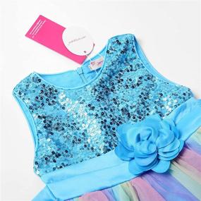 img 2 attached to 💐 Shop the Vibrant JerrisApparel Flower Rainbow Birthday Pageant Girls' Clothing Collection