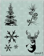 stencil1 winter holiday 4 pack stencil logo