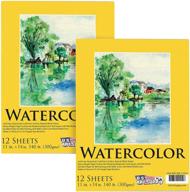 art supply heavy weight watercolor 12 sheets logo