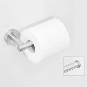 img 1 attached to 🚽 3-Piece Brushed Nickel Bathroom Hardware Set: High-Quality SUS304 Stainless Steel Accessories including Hand Towel Holder, Toilet Paper Holder, and Robe Hook