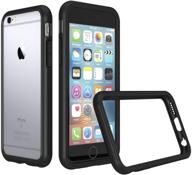 rhinoshield bumper case for iphone 6/6s - crashguard, slim design, 11ft drop protection - black logo