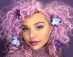 img 1 attached to 💜 Vibrant and Easy-to-Use: Rootflage Temporary Fun Lavender Hair Color with Kabuki Applicator and Detail Brush (06 Lavender Haze)