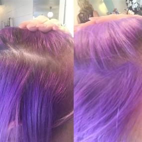 img 2 attached to 💜 Vibrant and Easy-to-Use: Rootflage Temporary Fun Lavender Hair Color with Kabuki Applicator and Detail Brush (06 Lavender Haze)