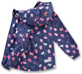 img 2 attached to 🧥 MGEOY Lightweight Cotton Raincoats for Girls - Waterproof Hooded Rain Jackets Windbreakers for Kids