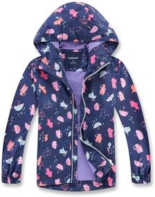 img 4 attached to 🧥 MGEOY Lightweight Cotton Raincoats for Girls - Waterproof Hooded Rain Jackets Windbreakers for Kids