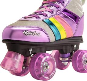 img 1 attached to 🌈 Glittering Rollerface HipSkates: The Ultimate Outdoor Roller Skates for Women