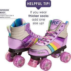 img 3 attached to 🌈 Glittering Rollerface HipSkates: The Ultimate Outdoor Roller Skates for Women