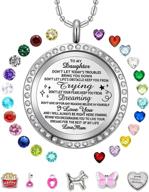 inspire your loved ones with azneck's best floating charms locket necklace - perfect gifts for mother, grandma, granddaughter, niece, and family with birthstones logo