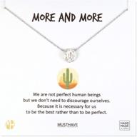 musthave cactus 18k gold plated necklace with message card - perfect gift with yellow & white cactus pendant and anchor chain logo