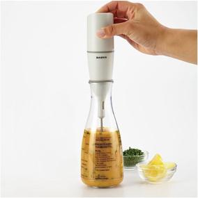 img 1 attached to 🥗 Chef's Tools Plastic Salad Dressing Carafe and Handheld Mixer, 12-Ounce, Salad Chef: Boost Your Salad Making Experience!