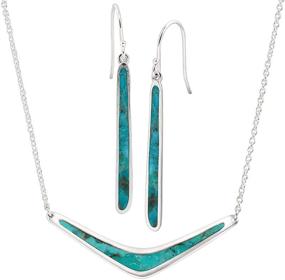 img 4 attached to Silpada Boomerang Necklace Turquoise Compressed