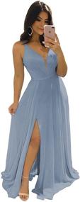 img 4 attached to Zyhappk V Neck Bridesmaid Dresses Simple